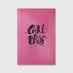 Обложка для паспорта матовая кожа Girl Boss!