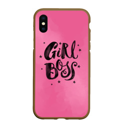 Чехол для iPhone XS Max матовый Girl Boss!