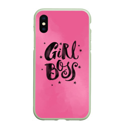 Чехол для iPhone XS Max матовый Girl Boss!