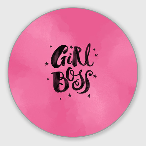 Круглый коврик для мышки Girl Boss!