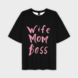 Мужская футболка oversize 3D Wife Mom Boss