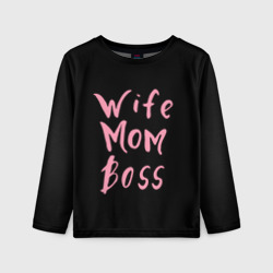 Детский лонгслив 3D Wife Mom Boss