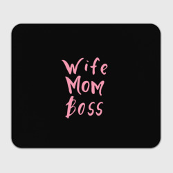 Прямоугольный коврик для мышки Wife Mom Boss