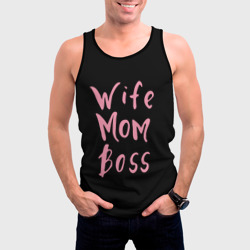 Мужская майка 3D Wife Mom Boss - фото 2