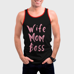 Мужская майка 3D Wife Mom Boss - фото 2