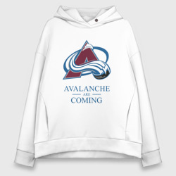 Женское худи Oversize хлопок Colorado Avalanche are coming , Колорадо Эвеланш