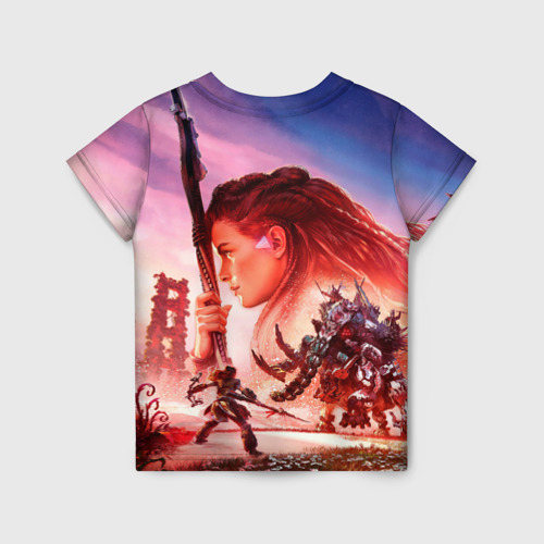 Детская футболка 3D Horizon Forbidden West game poster, цвет 3D печать - фото 2