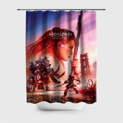 Штора 3D для ванной Horizon Forbidden West game poster