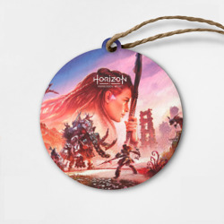 Деревянная игрушка круг Horizon Forbidden West game poster
