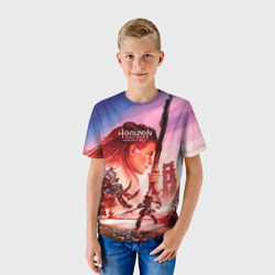Детская футболка 3D Horizon Forbidden West game poster - фото 2