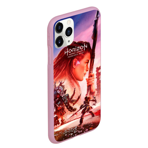 Чехол для iPhone 11 Pro Max матовый Horizon Forbidden West game poster, цвет розовый - фото 3