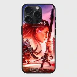 Чехол силиконовый для Apple iPhone 15 Pro матовый Horizon Forbidden West game poster