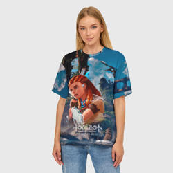 Женская футболка oversize 3D Aloy   horizon - фото 2
