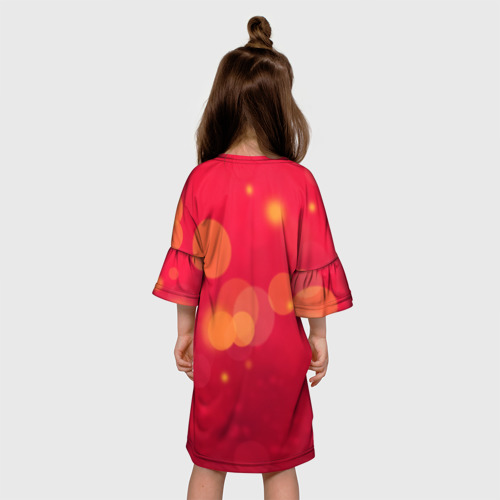 Детское платье 3D с принтом УТОЧКА ЛАЛАФАНФАН Милейшая, вид сзади #2