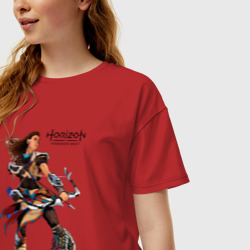 Женская футболка хлопок Oversize Элой с луком Horizon - фото 2
