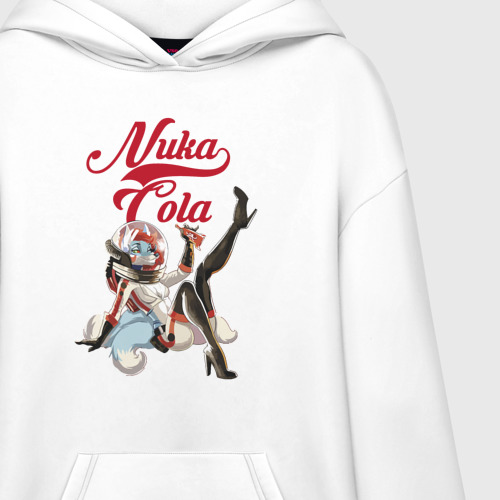 Худи SuperOversize хлопок Fallout Nuka Cola - furry poster, цвет белый - фото 3