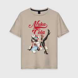 Женская футболка хлопок Oversize Fallout Nuka Cola - furry poster
