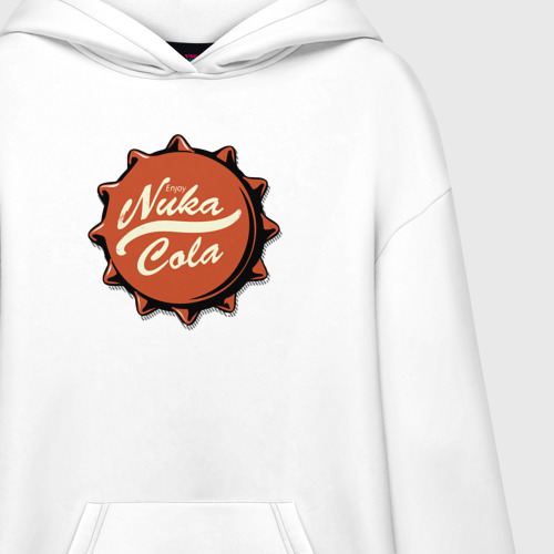 Худи SuperOversize хлопок Fallout Nuka Cola Stopper, цвет белый - фото 3