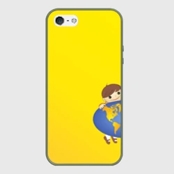 Чехол для iPhone 5/5S матовый Мальчик из советского Атласа Мир