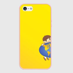 Чехол для iPhone 5/5S матовый Мальчик из советского Атласа Мир