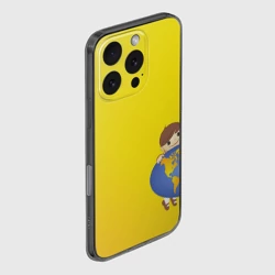 Чехол для iPhone 16 Pro силиконовый с защитой камеры Мальчик из советского Атласа Мир - фото 2