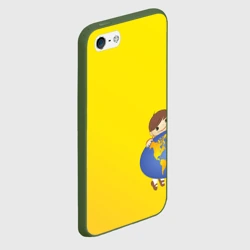 Чехол для iPhone 5/5S матовый Мальчик из советского Атласа Мир - фото 2