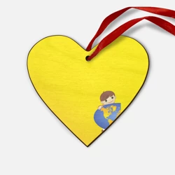 Деревянная игрушка Сердце Мальчик из советского Атласа Мир