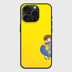 Чехол силиконовый для Apple iPhone 15 Pro матовый Мальчик из советского Атласа Мир
