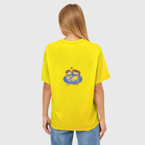 Женская футболка oversize 3D Мальчик из советского Атласа Мир, цвет 3D печать - фото 4