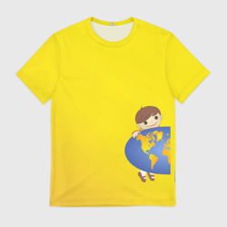 Мужская футболка 3D Мальчик из советского Атласа Мир