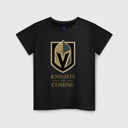 Детская футболка хлопок Knights are coming , Вегас Голден Найтс , Vegas Golden Knights
