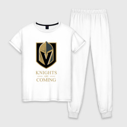 Женская пижама хлопок Knights are coming , Вегас Голден Найтс , Vegas Golden Knights
