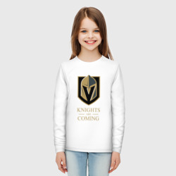 Детский лонгслив хлопок Knights are coming , Вегас Голден Найтс , Vegas Golden Knights - фото 2