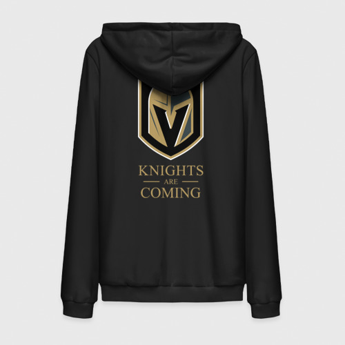 Мужская толстовка на молнии хлопок Knights are coming , Вегас Голден Найтс , Vegas Golden Knights, цвет черный