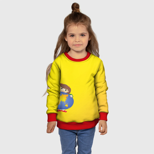 Детский свитшот 3D с принтом Девочка из Советского Атласа Мир, фото #4