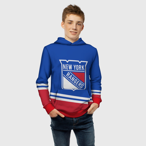 Детская толстовка 3D New York Rangers Нью Йорк Рейнджерс, цвет красный - фото 6