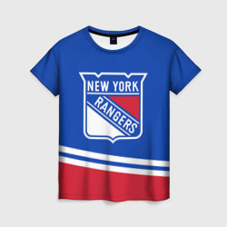 Женская футболка 3D New York Rangers Нью Йорк Рейнджерс