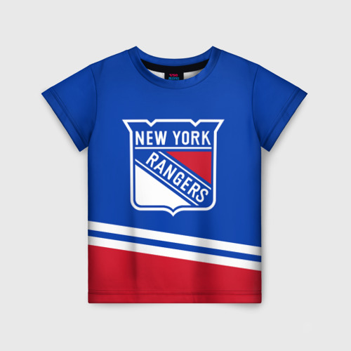 Детская футболка 3D New York Rangers Нью Йорк Рейнджерс, цвет 3D печать