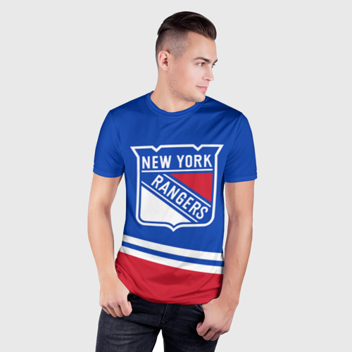 Мужская футболка 3D Slim New York Rangers Нью Йорк Рейнджерс, цвет 3D печать - фото 3