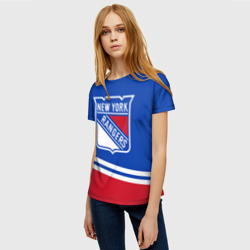 Женская футболка 3D New York Rangers Нью Йорк Рейнджерс - фото 2