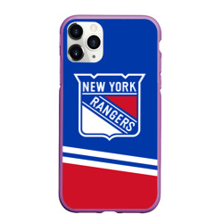 Чехол для iPhone 11 Pro Max матовый New York Rangers Нью Йорк Рейнджерс