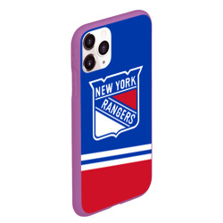 Чехол для iPhone 11 Pro Max матовый New York Rangers Нью Йорк Рейнджерс - фото 2