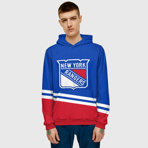 Мужская толстовка 3D New York Rangers Нью Йорк Рейнджерс, цвет красный - фото 3