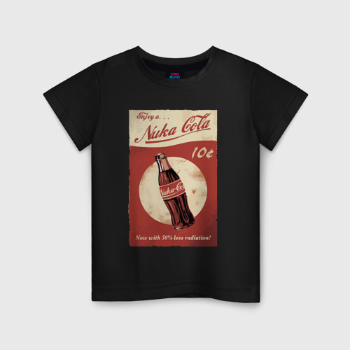 Детская футболка хлопок с принтом Fallout / Nuka Cola / Poster / Pop art, вид спереди #2