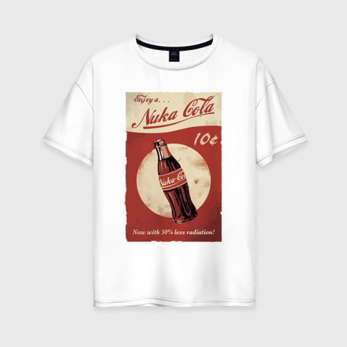 Женская футболка хлопок Oversize Fallout Nuka Cola Poster Pop art