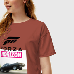 Женская футболка хлопок Oversize Forza horizon classic - фото 2