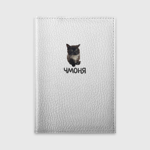 Обложка для автодокументов Кот чмоня, цвет бирюзовый