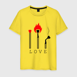 Мужская футболка хлопок Love... любовь