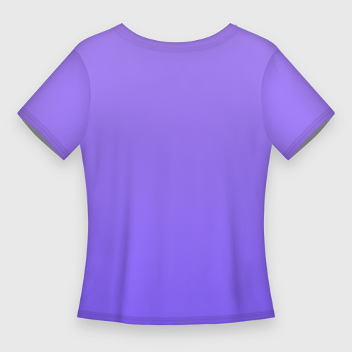 Женская футболка 3D Slim Красивый фиолетовый светлый градиент, цвет 3D печать - фото 2