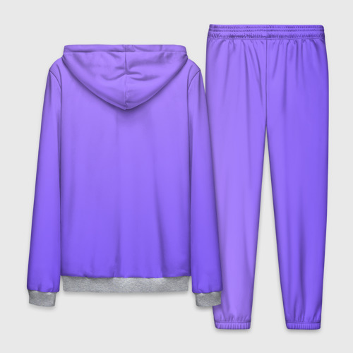 Мужской 3D костюм с принтом Красивый фиолетовый светлый градиент, вид сзади #1